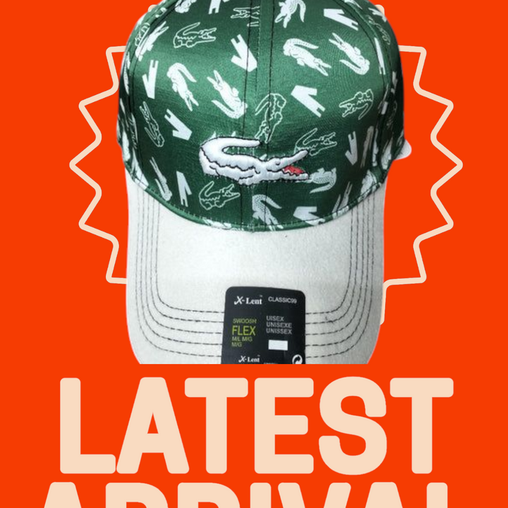x-leni unisex flrx fit crocodile print cap -green & white