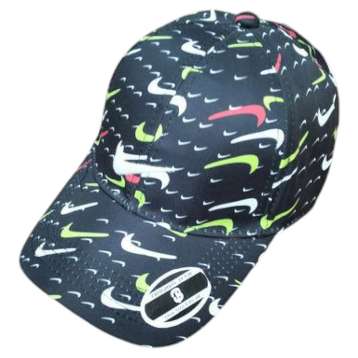 multicolour nike swoosh pattern baseball cap-adjustable fit