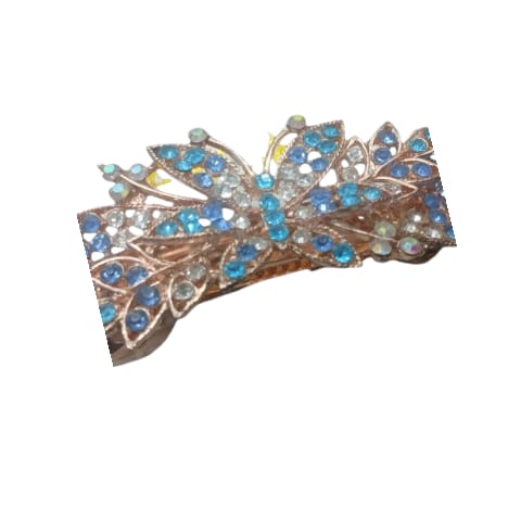 Elegant butterfly Crystal hair-clip-blue RRhinstone Barettes for women
