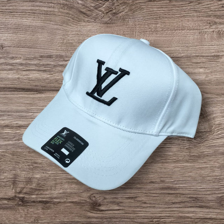 Luxury LV Monogram WHite BaseBall Cap-unisex Adjustable fit