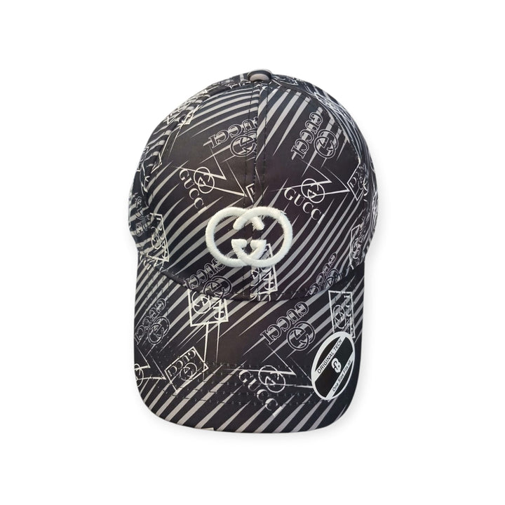 Gucci inspired monogram print Baseball cap- Black& white street Style