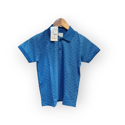 kIDS pLANET gEOMETRIC WAVE pATTERN POLO t-SHIRT