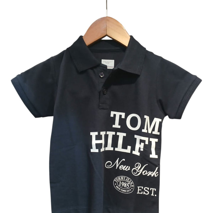 Boys navy blue Tom Hilfi Newyork Graphic Polo t-shirt