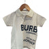 Boys White Polo t-shirt with Burb London PRInT