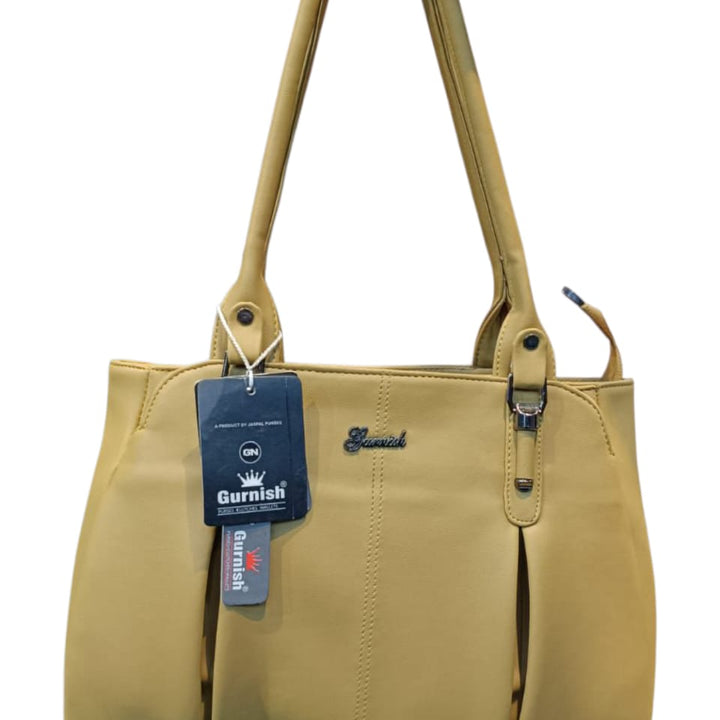 Gurnish Elegant Mustard  Faux Leather shoulder handbag for women