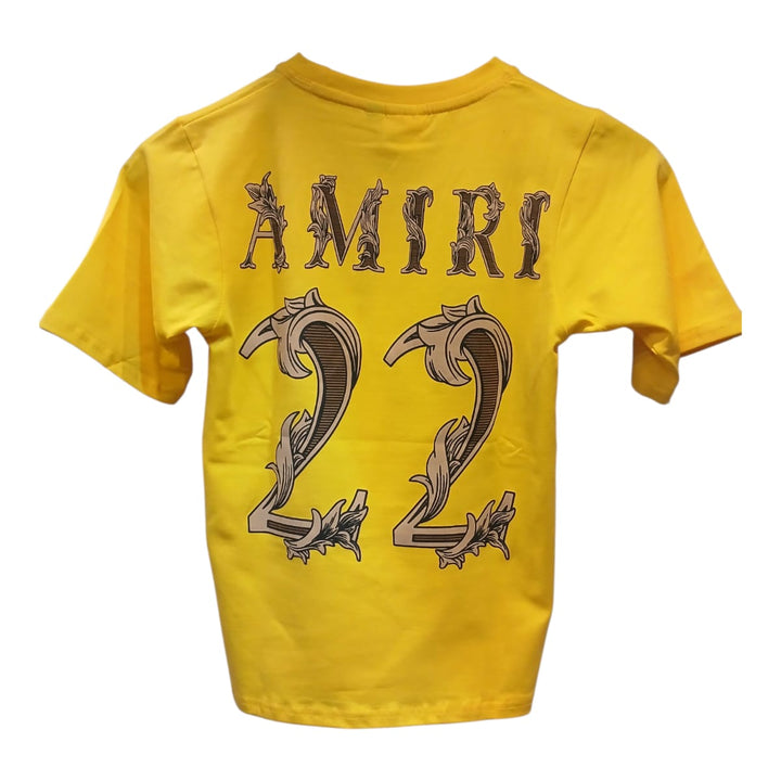 Amiri Boys Bold Yellow Graphic Logo T-shirt