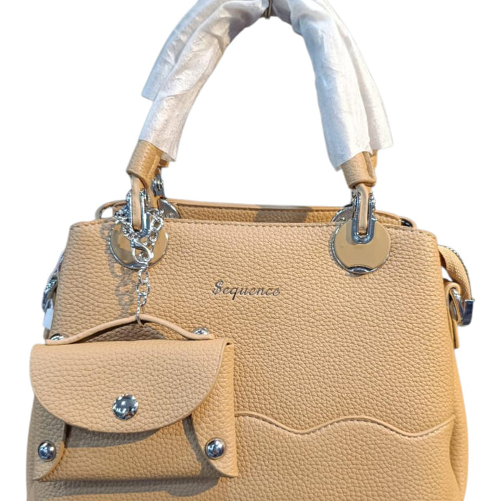 Paris Classic Womens Structured HandBag Brown