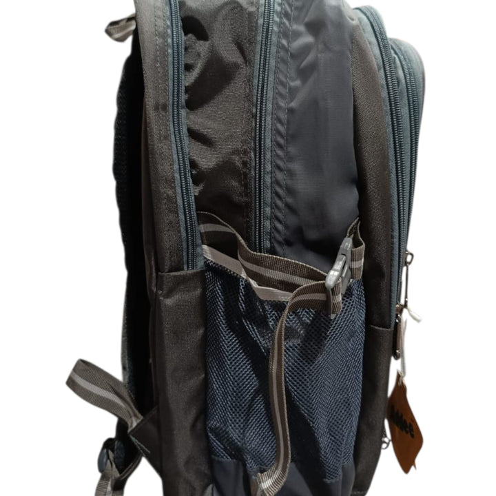 Addee Multi-ComPartment Water-Resistant BackPack-Black&Grey
