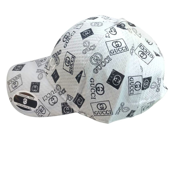 Stylish white Gucci -Inspired Printyed Baseball Cap