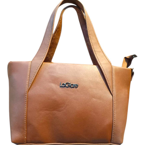 LeGlore Tan FauxLeather HandBag For Women