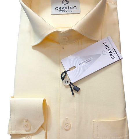 Craving Mens Classic Yellow Formal shirt