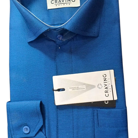 Craving Shirts Mens Formal Blue Classic