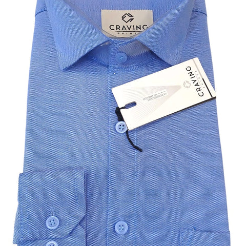 Craving Mens Classic light blue Formal Shirt