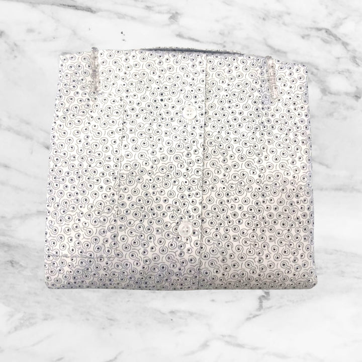 Mens Slim Fit printed Formal Shirt White&Black geometric Pattern By Craving Shirt Xl