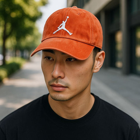 Mens Classic Air JumpMan Logo BaseBall Cap Burnt Orange