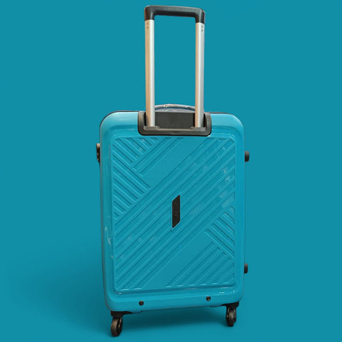 Alfa By Vip Polycarbonate Hard Shell Trolley Luggage4 Wheel Spinner Suitcase Blue