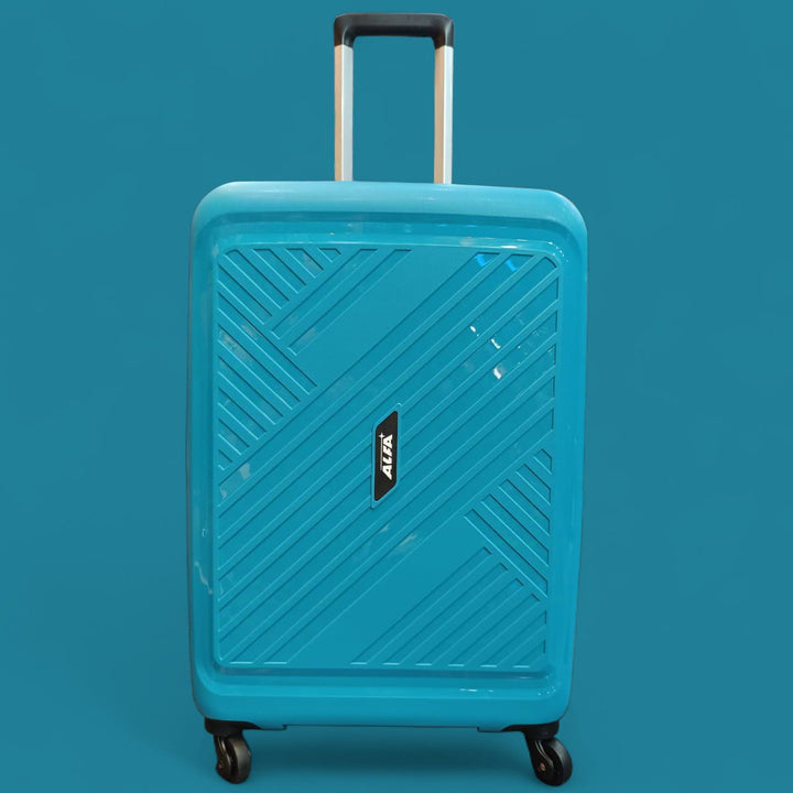 Alfa By Vip Polycarbonate Hard Shell Trolley Luggage4 Wheel Spinner Suitcase Blue