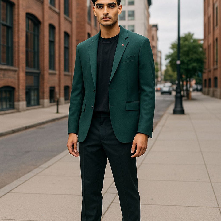 Emerald Green Formal Blazer For men-SlimFit Notch Lapel