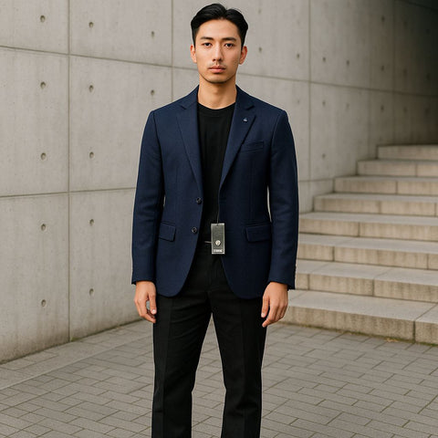 Emerald Blue Formal Blazzer For Men SlimFit With Notch Label