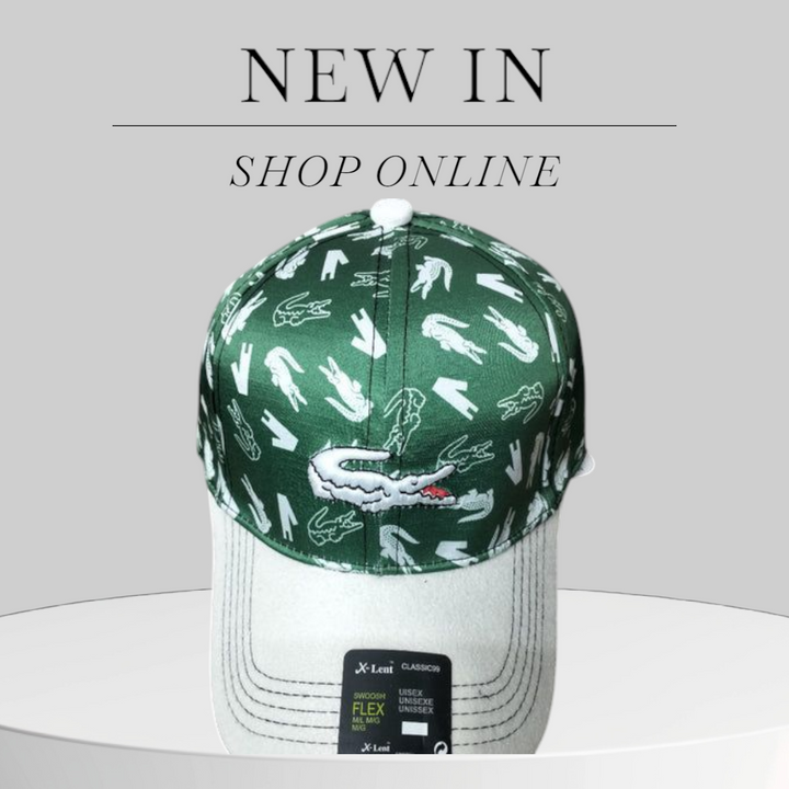 x-leni unisex flrx fit crocodile print cap -green & white