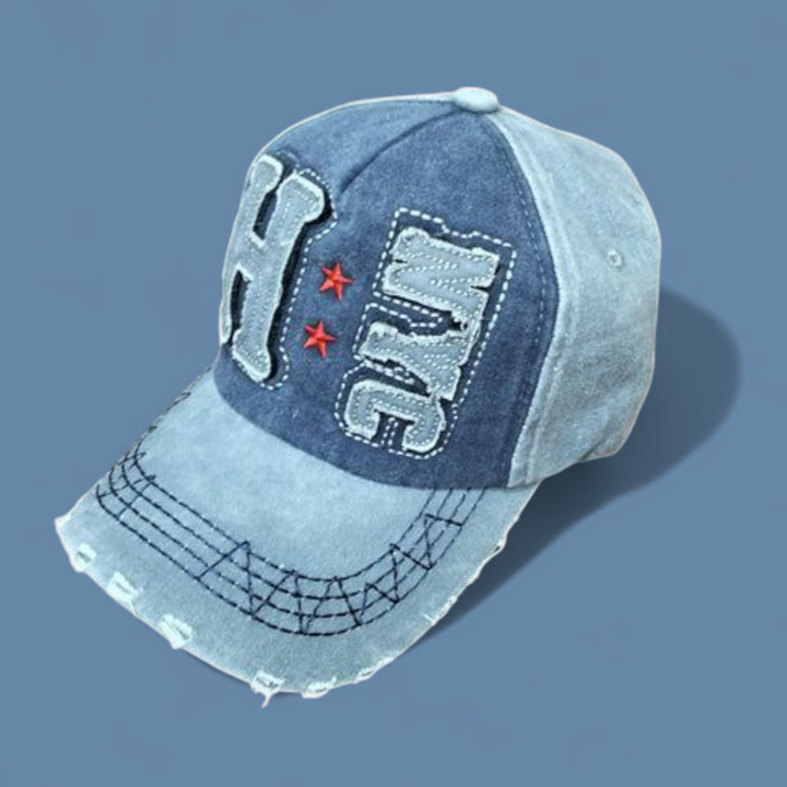 vintage denim baseball cap-nyc embroidered streetwear hat