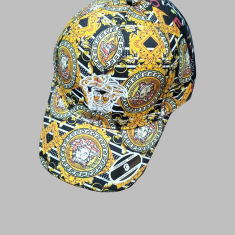 versace- inspired baoque medusa cap-premium streetwear style