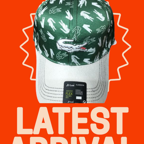 x-leni unisex flrx fit crocodile print cap -green & white