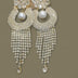 Elegant gold platted crystal Earrings with Pearl Accent