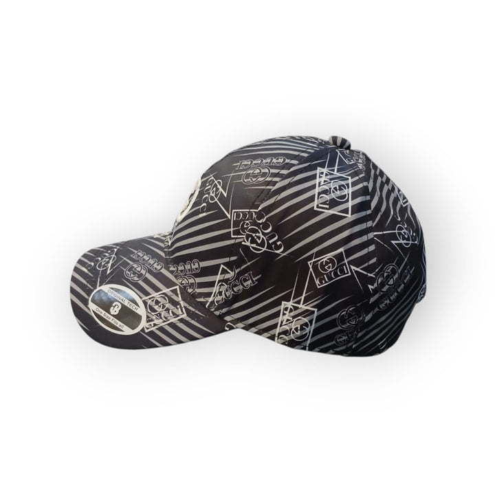 Gucci inspired monogram print Baseball cap- Black& white street Style