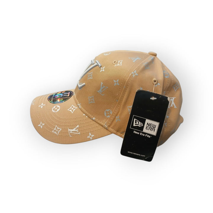 Beige LV-INpired monogram Baseball cap- Unisex Street Wear Hat