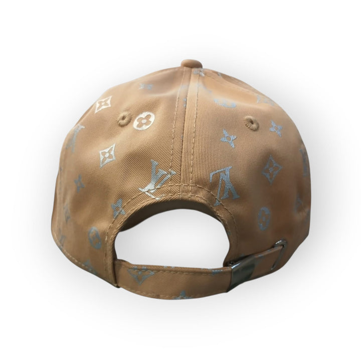 Beige LV-INpired monogram Baseball cap- Unisex Street Wear Hat
