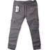 Mens Charcoal gray cargo jogger Pants with drawstring waist