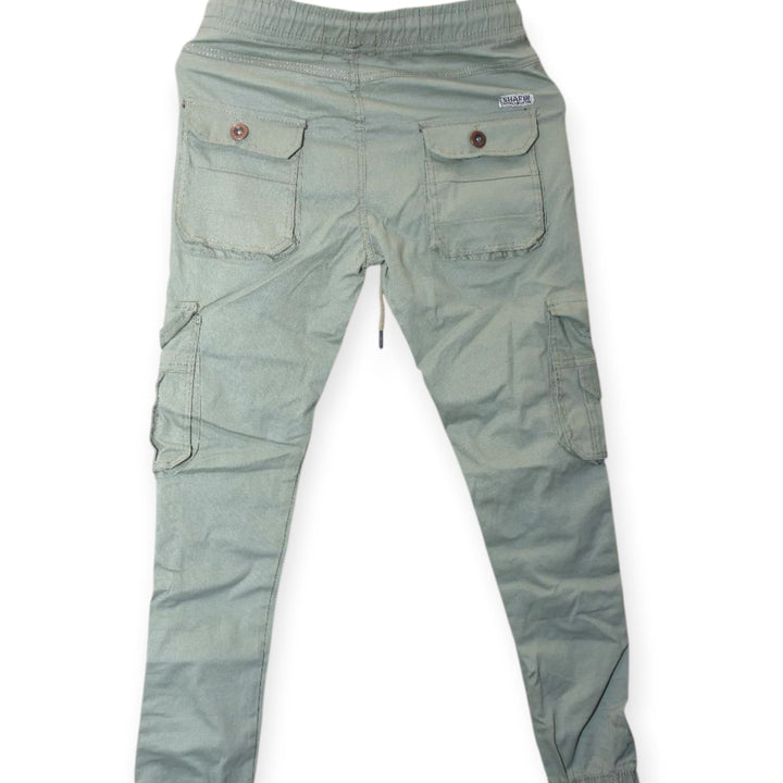 Mens olive green Cargo Pants -slim fit multipocket /shalimar fashion