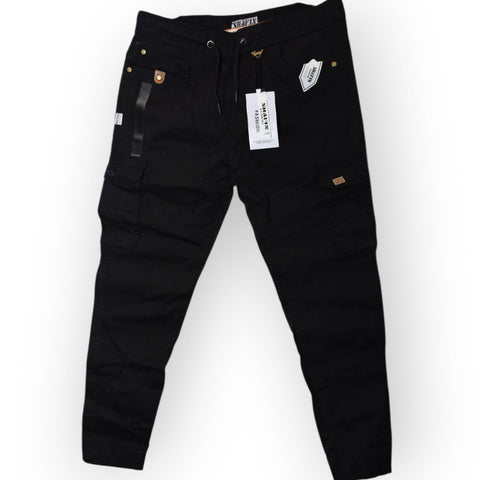 Mens Black Cargo jogger pants- Stylish urban Street wear
