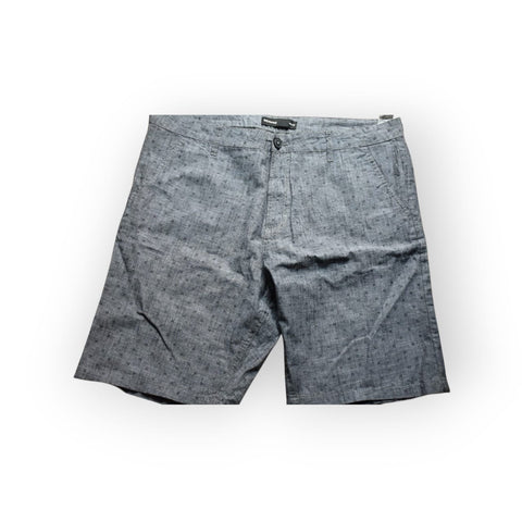Mens Casual Chambray cotton short-Light Grey