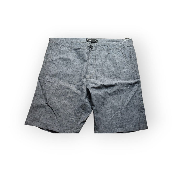 Mens Casual Chambray cotton short-Light Grey