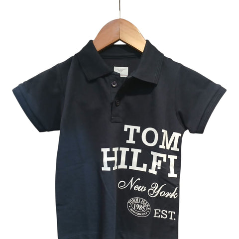 Boys navy blue Tom Hilfi Newyork Graphic Polo t-shirt