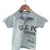 Boys light Blue U.S Polo Denim graphic Polo T_shirt
