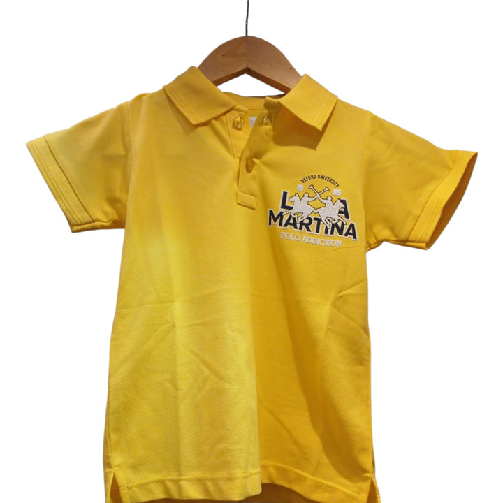 Boys Yellow La Martina Polo T-Shirt