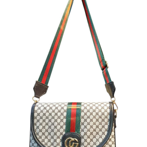 Luxury GG Monogram shoulder Bag With Web Stripe Strap