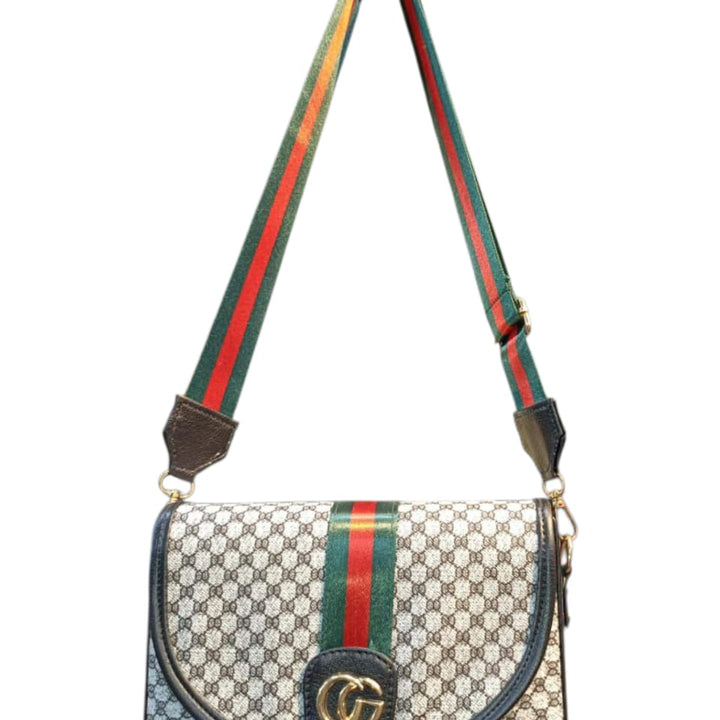 Luxury GG Monogram shoulder Bag With Web Stripe Strap