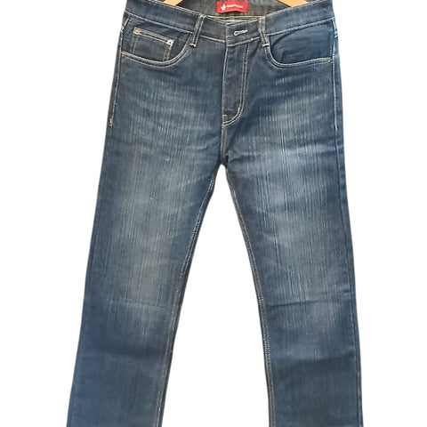 Mens Classic Straight Fit Mid Wash DenimJeans