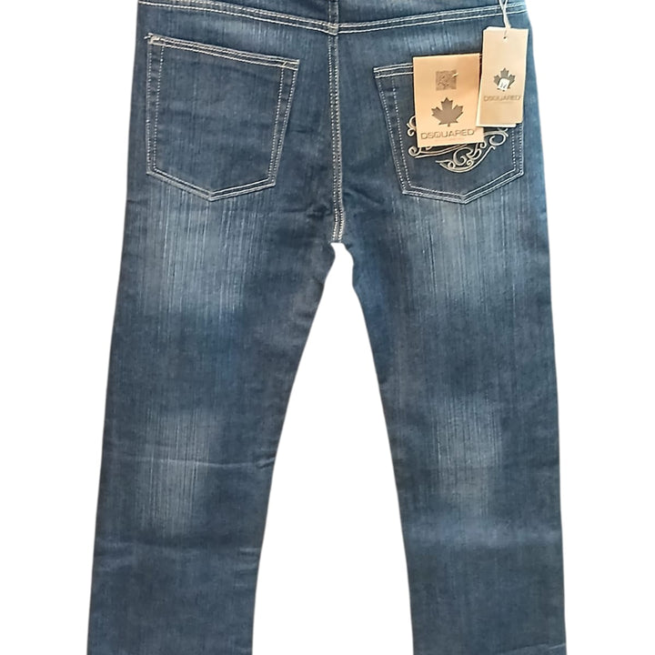 Mens Classic Straight Fit Mid Wash DenimJeans