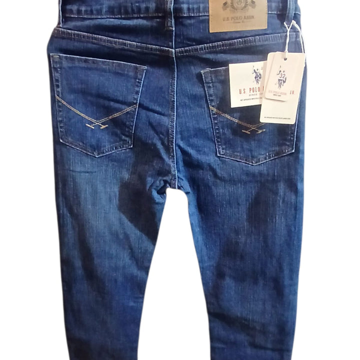 Mens Slim Fit Distressed Blue Denim, Jeans