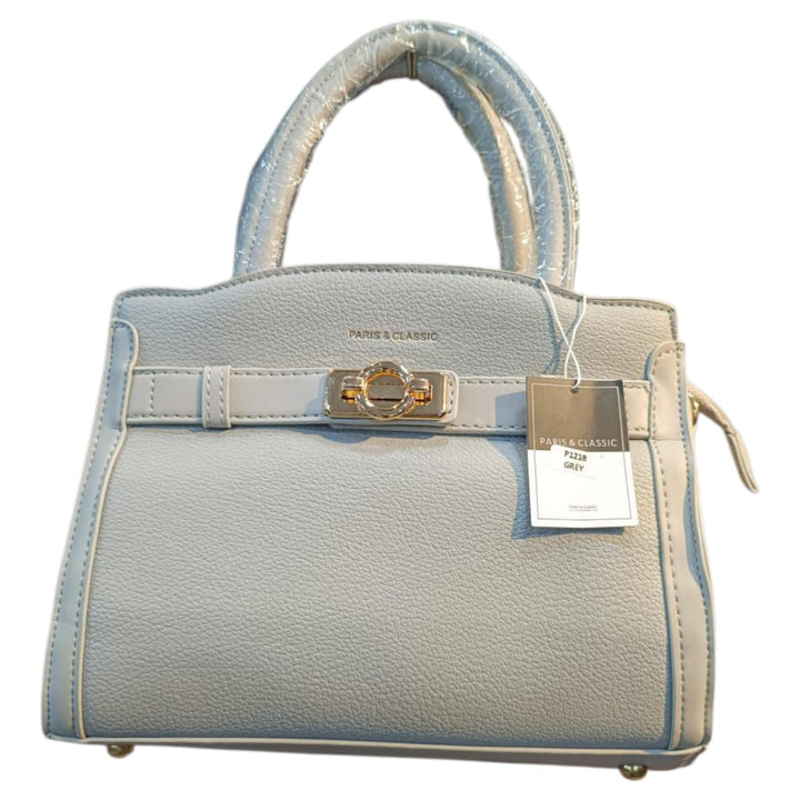 Elegant Faux Leather HandBag Sequence With floral Charm