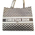 ChristianDior Chevron Book Tote Bag-Black&White