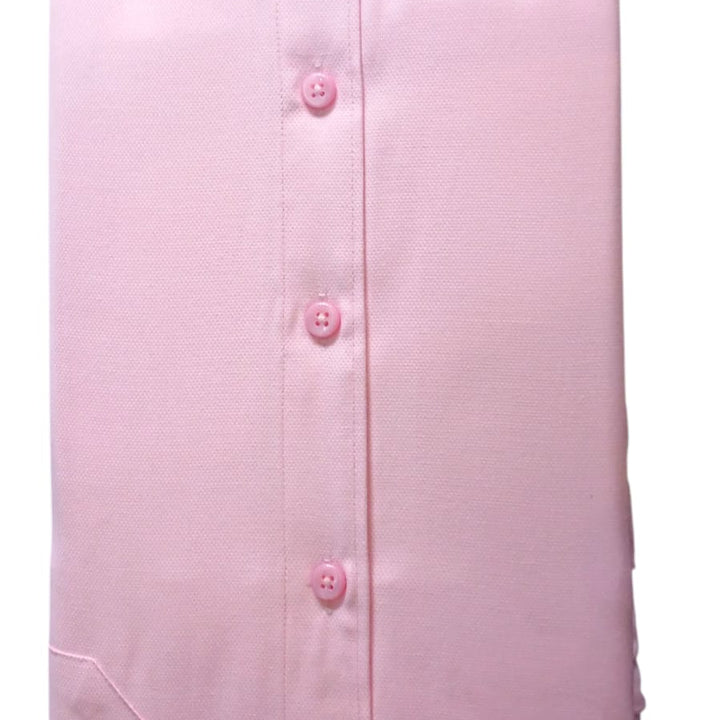 Intaaz Mens Solid Pink Formal Shirt