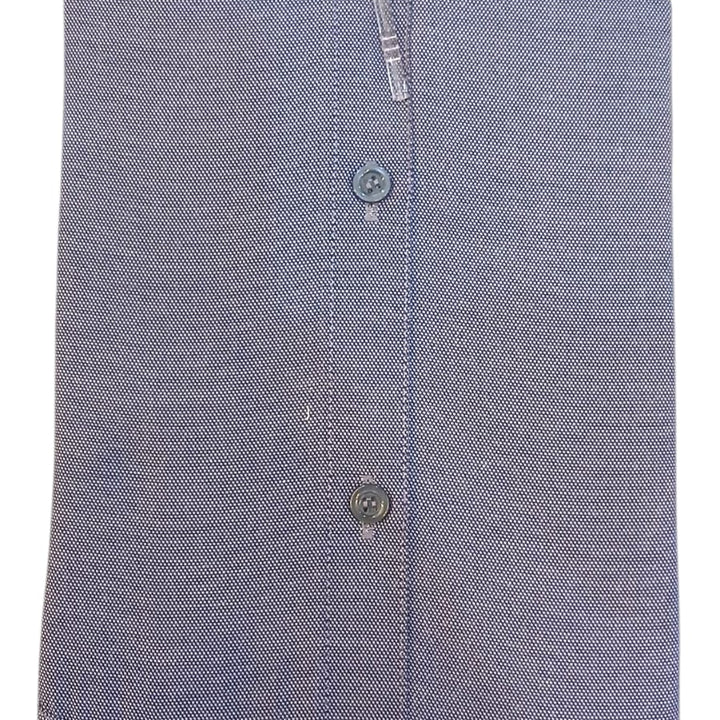 Craving Mens Formal Navy Blue Textured Shirt