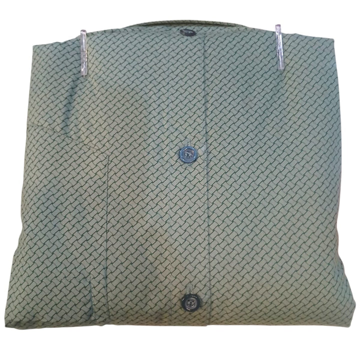 Craving Olive Green Printed Formal Shirt For Men