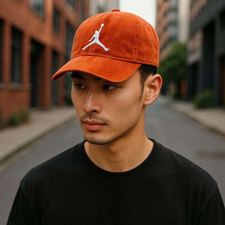 Mens Classic Air JumpMan Logo BaseBall Cap Burnt Orange